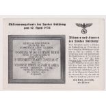 Postcard, Nazi Germany, Anschluss Vote, 10th April 1938, scarce Propaganda card ‘Manner und frauen