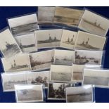 Postcards, Naval, a selection of 21 cards of naval interest at Scapa Flow and Orkneys during WW1.