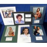 Autographs, large format mounted photographs with signatures (some photos photocopied) Lauren