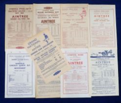 Horseracing memorabilia, a collection of 9 Railway Excursion Flyers, mostly relating to trips to the