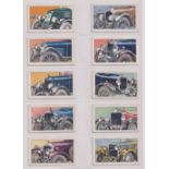 Cigarette cards, Phillip's, Motor Cars at a Glance, (set, 50 cards) (few with sl marks, gen gd)