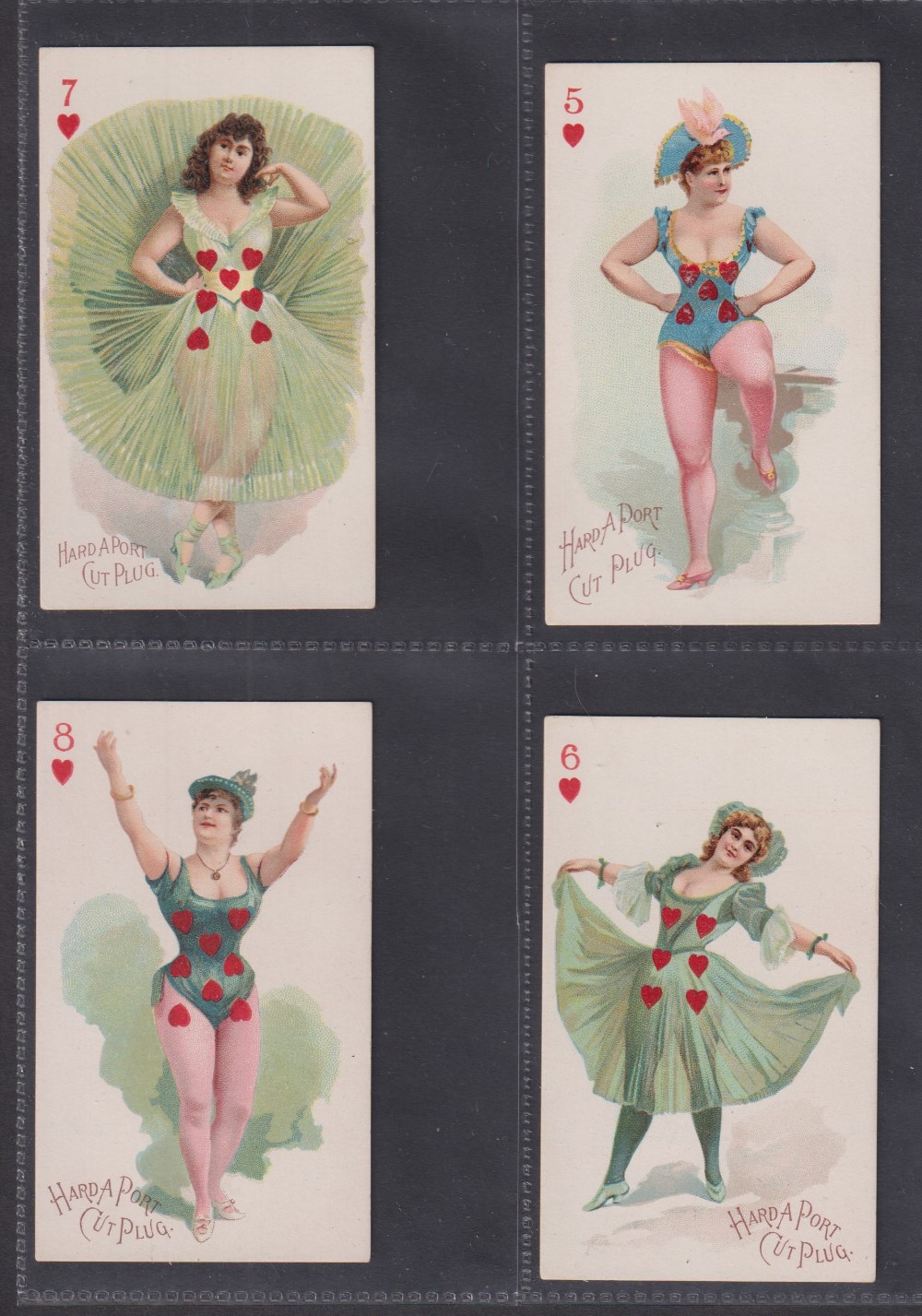 Cigarette cards, USA, Moore & Calvi, Beauties, Playing Card Inset, Set 3, 'Hard A Port' brand issue, - Image 3 of 26