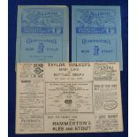 Football programmes, 3 Millwall home programmes, 1938/39 v WBA 3 Dec 38, v Swansea Town 31 Dec