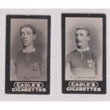 Cigarette cards, Cadle's, Footballers, two type cards, W.J. Trew (gd) & W.J. Bancroft (vg), both