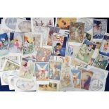 Postcards, a selection of approx. 88 illustrated cards of children by Willebeek Le Mair (44),