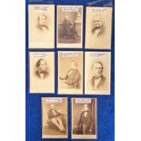 Photographs, British Prime Ministers circa 1860s, 8 cartes de visite of British Prime Ministers to