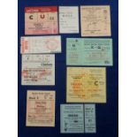 Football tickets, Chelsea FC, a collection of 9 away match tickets for 1973/74 Season, for games v