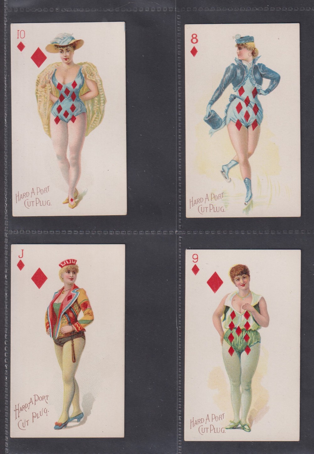 Cigarette cards, USA, Moore & Calvi, Beauties, Playing Card Inset, Set 3, 'Hard A Port' brand issue, - Image 11 of 26