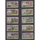 Cigarette cards, Churchman's, Footballers (coloured) 10 cards nos 5, 10, 11, 13, 17, 28, 34, 35,