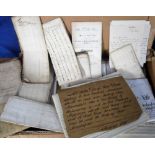 Deeds, documents and indentures, Cheshire, approx 150 paper and vellum documents 1730s to 1920s to