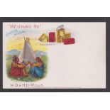 Advertising postcard, Wills, 'Westward Ho! Smoking Mixture', original illustrated card showing