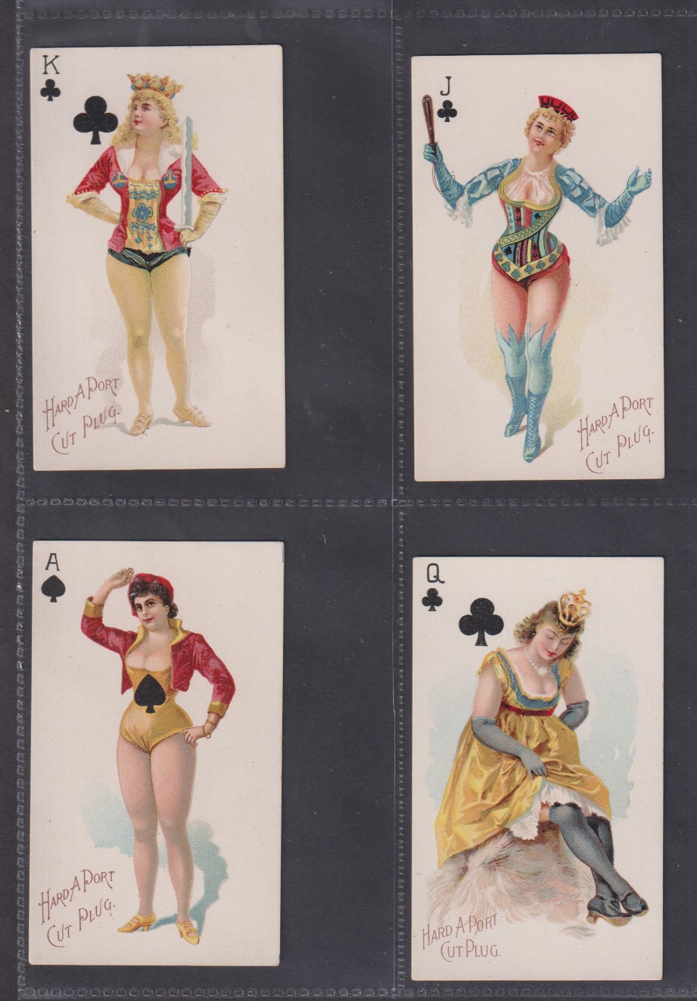 Cigarette cards, USA, Moore & Calvi, Beauties, Playing Card Inset, Set 3, 'Hard A Port' brand issue, - Image 19 of 26