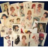 Postcards, a mixed glamour selection of approx. 33 cards mainly WW1 period to 1920s. The majority