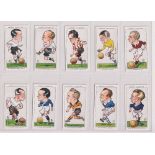 Cigarette cards, Ogden's, Football Caricatures (set, 50 cards) (vg)