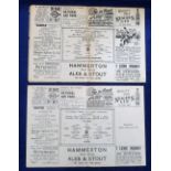 Football programmes, two Millwall home programmes, 1937/38, Blues v Reds Trial match 21 Aug 37 (