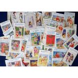 Postcards, a mixed age Donald McGill collection of approx. 85 cards. Themes include barbers, poor