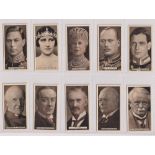 Cigarette cards, Ardath, six sets, Empire Personalities (50 cards), Cricket, Tennis & Golf