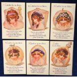 Postcards, A. Wuyts, Glamour, Contre la vie chere, set of six, with Wellcome reverse (vg) (6)