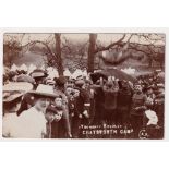 Postcard, Derbyshire, Military, RP ‘Yeomanry Revels Chatsworth Camp', by C.A.R. (gd/vg)