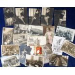 Postcards, varied selection, inc. Black USA, Beaumont College RP (4), Glamour, Crimea War (1),