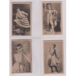 Cigarette cards, USA, Moore & Calvi, Actresses, 'L' size, b/w, ref N456-2, without captions, 14