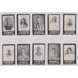 Cigarette cards, Ogden's, Tabs, Our Leading Footballers (set, 17 cards) inc. Athersmith Aston