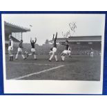 Football autograph, George Best, Manchester United, a signed 8 x 10” b/w reprinted photo from