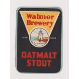 Beer label, Thompson's Walmer Brewery, Kent, Oatmeal Stout, vertical rectangular, approx 86mm