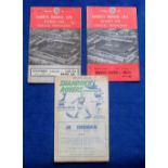 Football programmes, three Chelsea away friendlies in Ireland v Bohemians Selected 8 May 1953 (