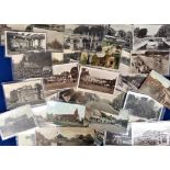 Postcards, Oxfordshire, a collection of 40 cards RPs and printed to include Benson, Wallingford,