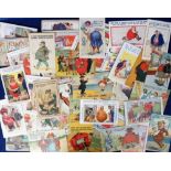 Postcards, Comic, a selection of approx. 100 cards depicting fat men and women. Artists inc. A.E,