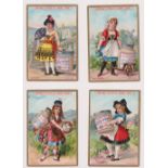 Trade cards, Liebig, 2 sets, Children in National Costume S231, Belgium edition & Famous Lovers