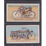 Cigarette cards, Golds, Motor Cycle Series (Blue Back), two cards, nos 3 & 6 (vg) (2)