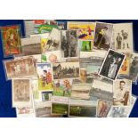 Postcards, Golf, a collection of 40+ cards, RPs, printed, artist drawn and comic to include, G. &