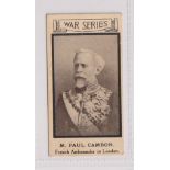 Cigarette card, C. & J. Law, War Portraits, type card, no 50, M. Paul Cambon (vg) (1)