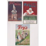 Postcards, Advertising, Fry's, a collection of 6 different advertising including milk maids,