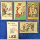 Postcards, Suffragette, a further selection of 5 comic cards, inc. 'Forcible Feeding Lick', 'Votes