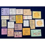 Football tickets, Chelsea FC, a collection of 21 home and away tickets from 1972/73 Season, homes (