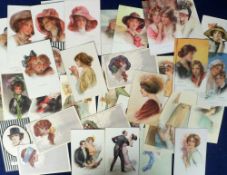 Postcards, Glamour, a good selection of approx. 38 cards, mostly early 1920s. Artists include