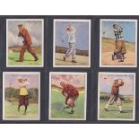 Cigarette cards, Wills, Famous Golfers, 'L' size (set, 25 cards) (gd/vg) inc. Walter Hagen, Harry