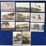 Postcards, Aviation, an early aviation selection of 11 RPs inc. aircraft at Oxford, flying at Hendon