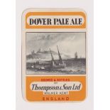 Beer label, a very scarce Thompson's, Walmer Brewery, Kent, Dover Pale Ale, vertical rectangular