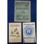 Football programmes, 3 Pre-war Millwall away programmes v WBA 1930/31 Div 2, QPR 17 Sept 1936