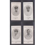 Cigarette cards, Taddy, County Cricketers, Kent, 4 cards, C Blythe, A Fielder, Mr K L Hutchings, &