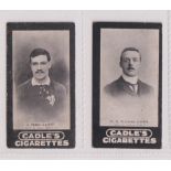 Cigarette cards, Cadle's, Footballers, two type cards, J. Blake & H.B. Winfield, both Cardiff (