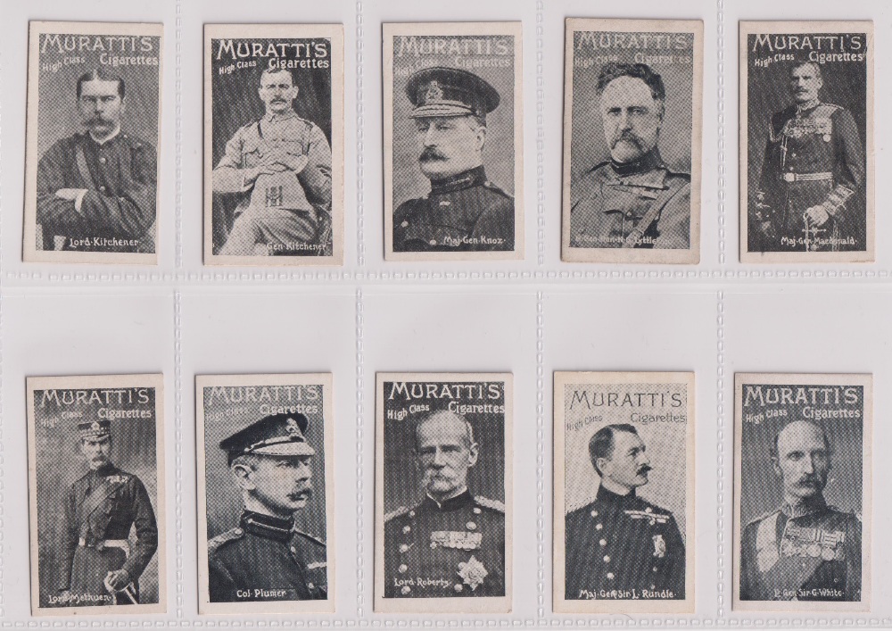 Cigarette cards, Muratti, Boer War Generals 'CLAM' (set, 20 cards) inc. Baden-Powell, Lord Kitchener - Image 2 of 2