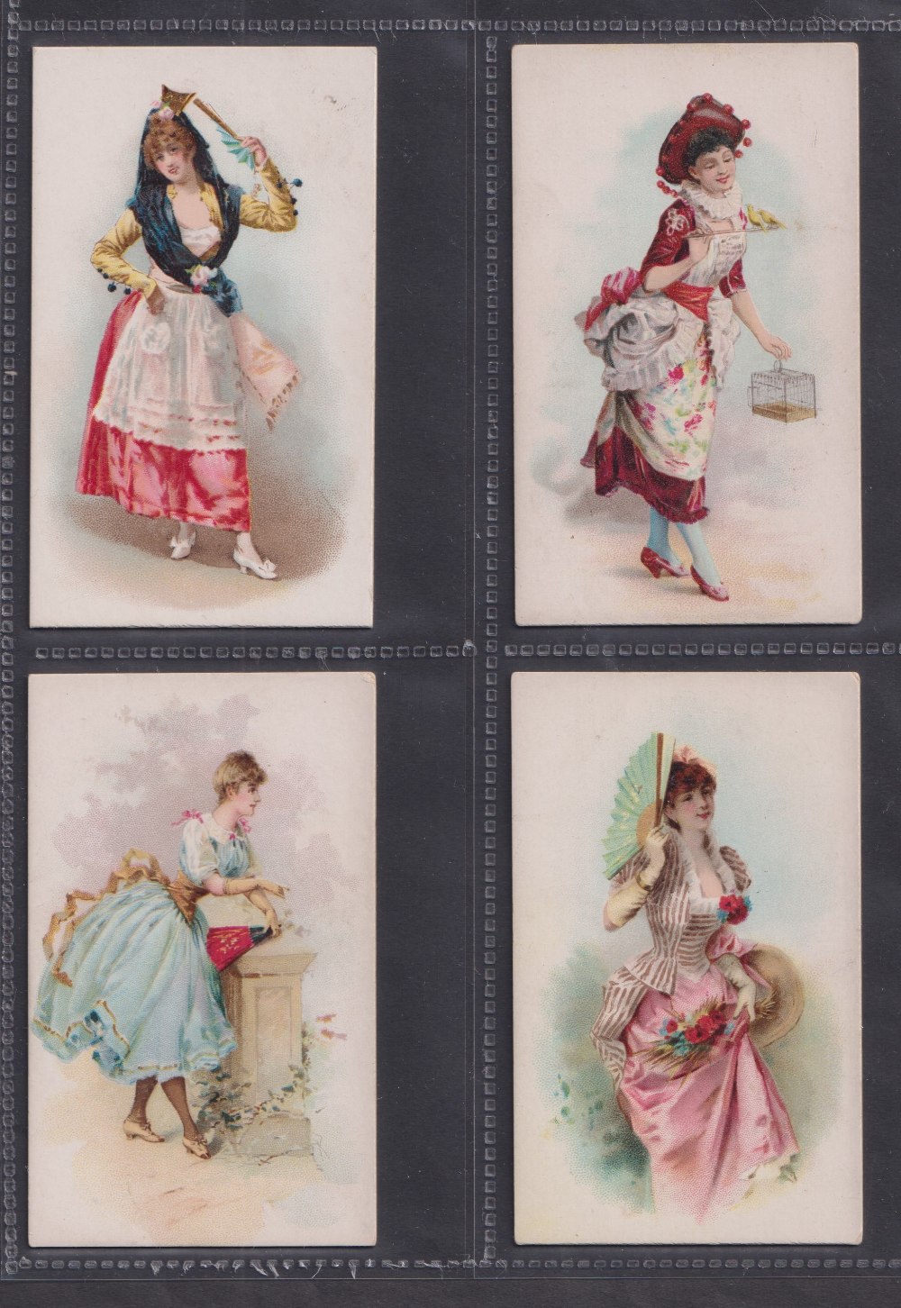 Cigarette cards, USA, Duke's, French Novelties, 'X' size (22/25) ref N110, missing pictures nos 9, - Image 3 of 12