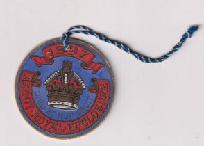 Horseracing, Royal Ascot, a card Royal Enclosure badge for 1897, with original cord attached (gd)