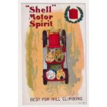 Postcard, Advertising, Motoring, original Shell Motor Spirit, Best for Hill Climbing, No. 180 (vg/