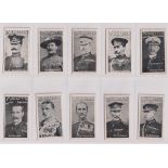 Cigarette cards, Muratti, Boer War Generals 'CLAM' (set, 20 cards) inc. Baden-Powell, Lord Kitchener